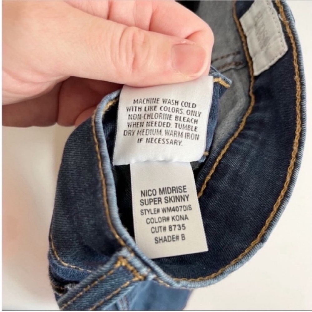 Hudson Nico jeans blue mid rise super skinny ankle denim Carlton wash - Picture 6 of 7